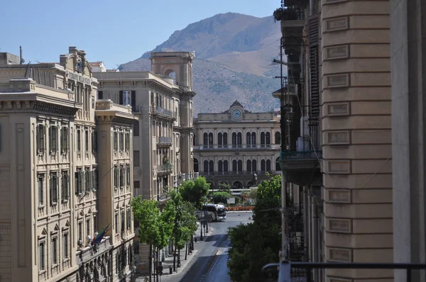 Palermo Olaszország Augusztus 2017 Kilátás Nyílik Városra — Stock Fotó