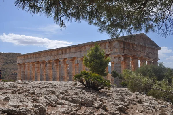 Templo Dórico Grego Antigo Segesta Itália — Fotografia de Stock