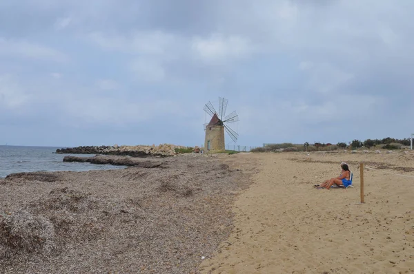 Der strand in trapani — Stockfoto