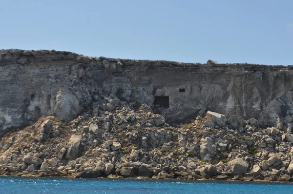 Plage Des Îles Eagadiennes Trapani Italie — Photo