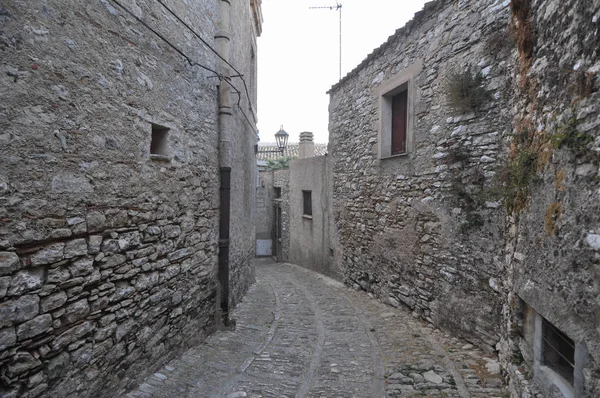 Vista Ciudad Erice Italia —  Fotos de Stock