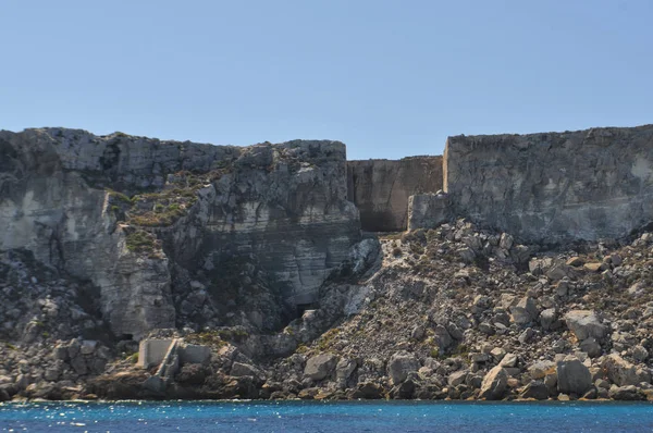 Stranden Vid Eagadian Öarna Trapani Italien — Stockfoto