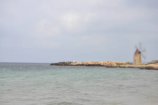 Vista Playa Trapani Italia — Foto de Stock