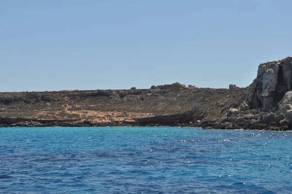 Plage Des Îles Eagadiennes Trapani Italie — Photo