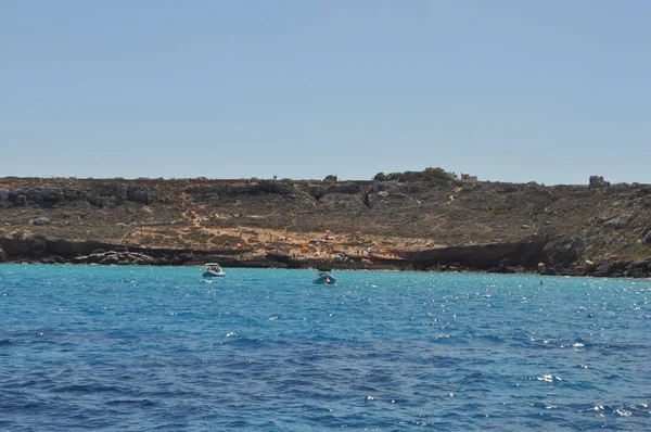 Strand Eagadian Islands Trapani Italien - Stock-foto