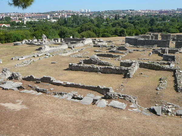 Antik Arkeolojik Roma Kalıntıları Salona Hırvatistan — Stok fotoğraf