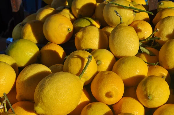 Sarı Limon Citrus Limon Meyve Vejetaryen Yemek — Stok fotoğraf
