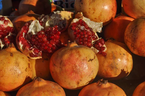 Granatapfel Auch Bekannt Als Punica Granatum Früchte Vegetarisches Essen — Stockfoto