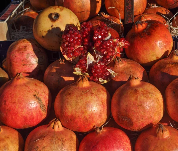 Granada También Conocida Como Punica Granatum Fruta Comida Vegetariana — Foto de Stock