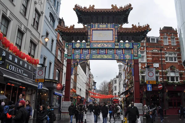 Londres Reino Unido Fevereiro Circa 2018 Lanternas Papel Chinesas Londres — Fotografia de Stock