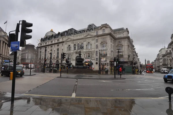 London Circa February 2018 Piccadilly Circus Statue Anteros Aka Eros — Stock Photo, Image