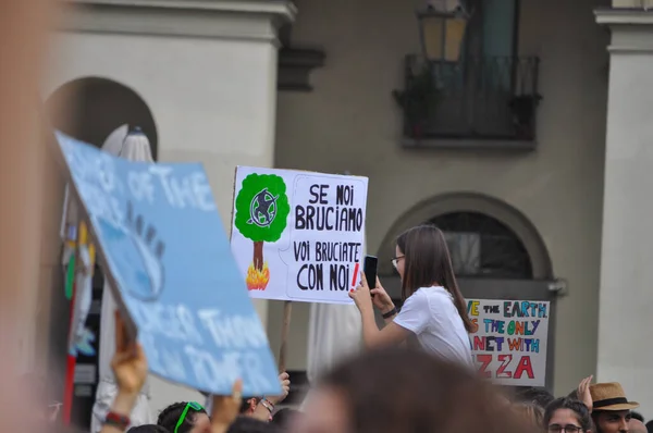 Turin Italy Circa September 2019 Fridays Future Rally — Stock Photo, Image