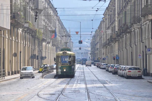Turin Italy Circa Μαρτιοσ 2020 Άδειοι Δρόμοι Στην Πόλη Του — Φωτογραφία Αρχείου