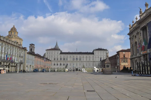 Turin Itálie Circa March 2020 Prázdné Ulice Městě Turín Poté — Stock fotografie