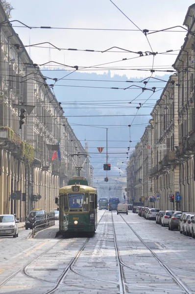 Turín Italia Circa Marzo 2020 Calles Vacías Ciudad Turín Después —  Fotos de Stock