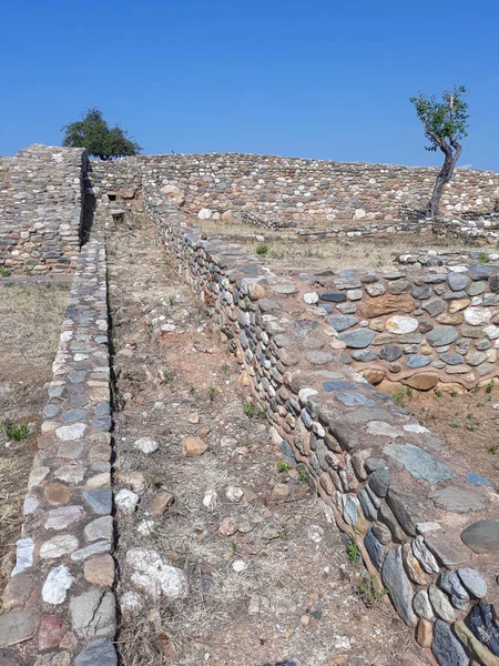 Ruinen Der Antiken Stadt Olynthus Chalkidiki Griechenland — Stockfoto