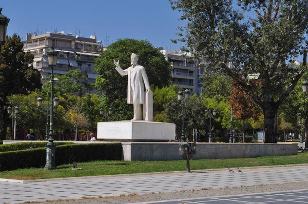 Θεσσαλονικη Ελλαδα Circa Αυγουστοσ 2019 Άγαλμα Ελευθερίου Βενιζέλου — Φωτογραφία Αρχείου