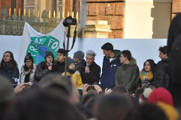 Turin Italy Circa December 2019 Fridays Future Rally Greta Thunberg — стокове фото