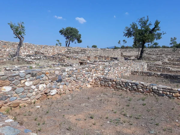 Ruïnes Van Oude Stad Olynthus Chalkidiki Griekenland — Stockfoto