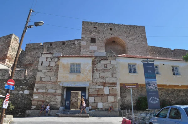 Thessaloniki Grécia Circa Agosto 2019 Heptapyrgion Yedi Kule Fortaleza Otomana — Fotografia de Stock