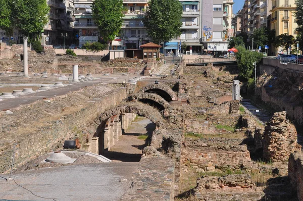 Thessaloniki Grecia Circa Agosto 2019 Foro Romano Antico — Foto Stock