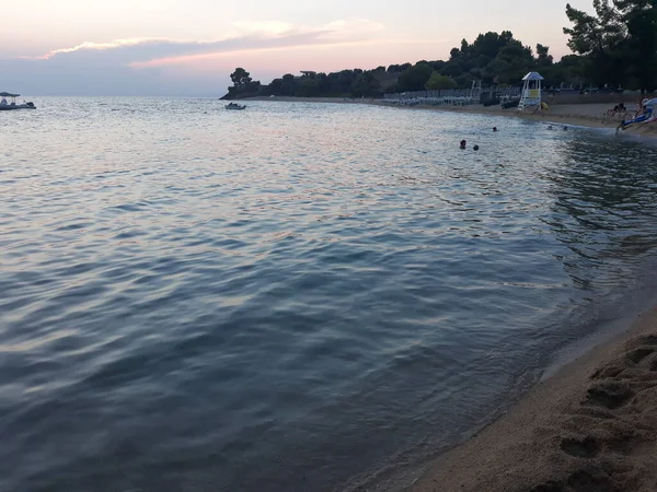 Chalkidiki Greece Circa Ağustos 2019 Lagomandra Plajı Manzarası — Stok fotoğraf