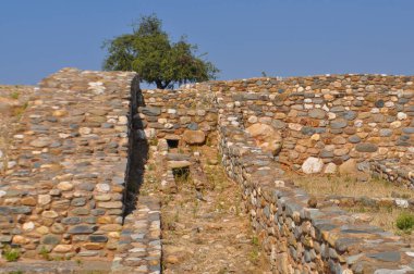 Yunanistan 'ın Chalkidiki kentindeki antik Olimpos kentinin kalıntıları