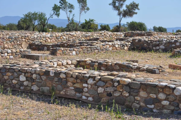 Ruïnes Van Oude Stad Olynthus Chalkidiki Griekenland — Stockfoto