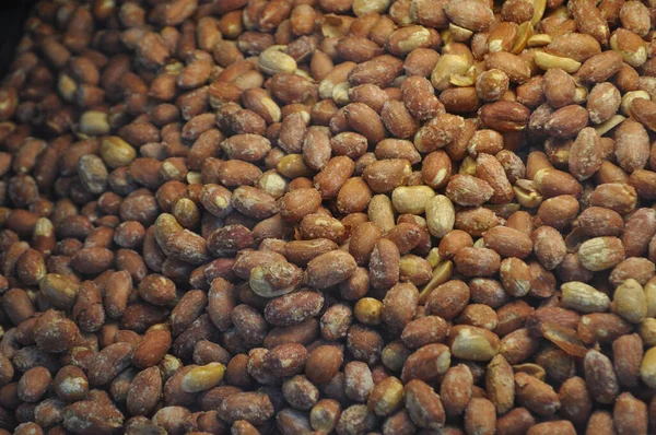 Peanuts Arachis Hypogaea Dried Fruit Food Useful Background — Stock Photo, Image
