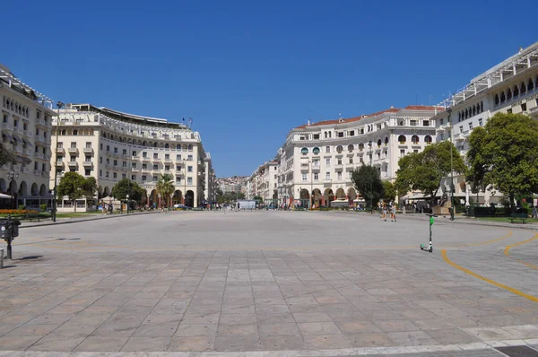 Thessaloniki Grécia Circa Agosto 2019 Praça Aristotélica Aristóteles — Fotografia de Stock