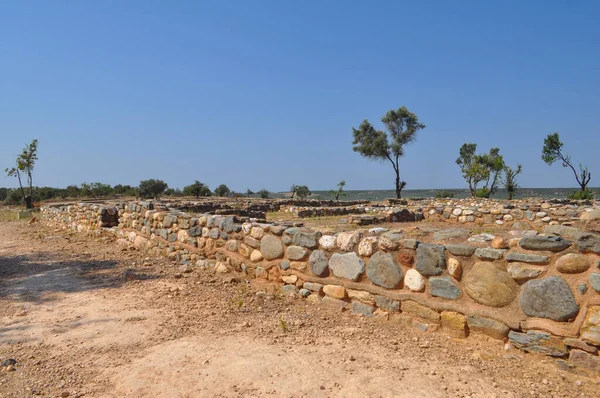 Rovine Dell Antica Città Olinto Calcidica Grecia — Foto Stock