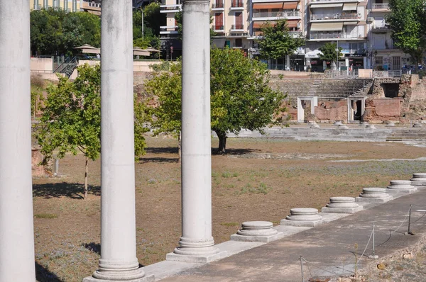 Thessaloniki Řecko Circa August 2019 Ancient Roman Forum — Stock fotografie