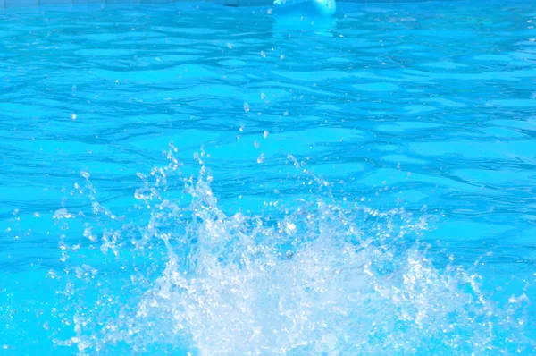 Salpicadura Agua Azul Útil Como Fondo —  Fotos de Stock