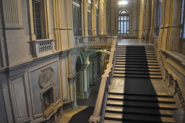 Turin Itália Circa Dezembro 2019 Palácio Real Madama Piazza Castello — Fotografia de Stock
