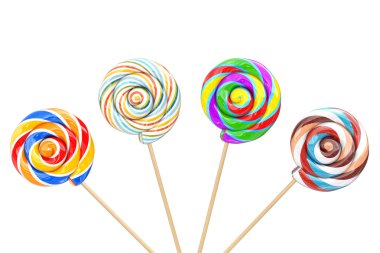 Gökkuşağı girdap lolipop. 3D render