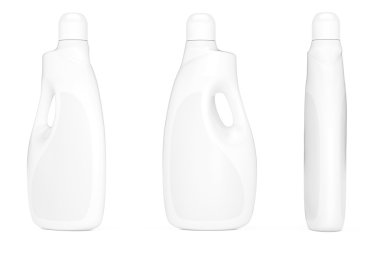 Plastik deterjan kap şişeler. 3D render