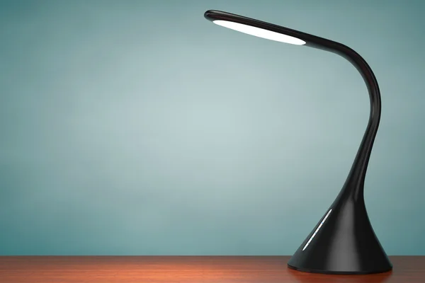 Konzept der schwarzen LED-Sensor-Schreibtischlampe. 3D-Darstellung — Stockfoto