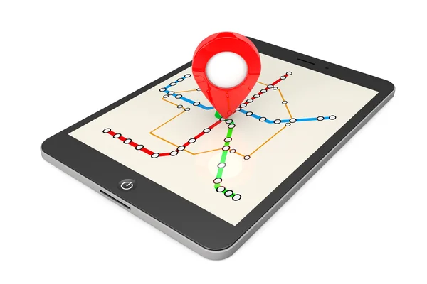 Navigering via Tablet Pc. läge pekaren på TabletPC med Abs — Stockfoto