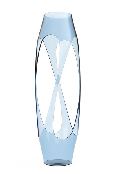 Mavi soyut cam vazo. 3D render — Stok fotoğraf