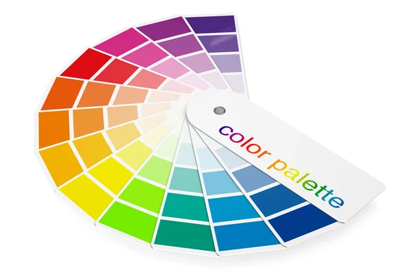 Färgpalett Guide. 3D-rendering — Stockfoto