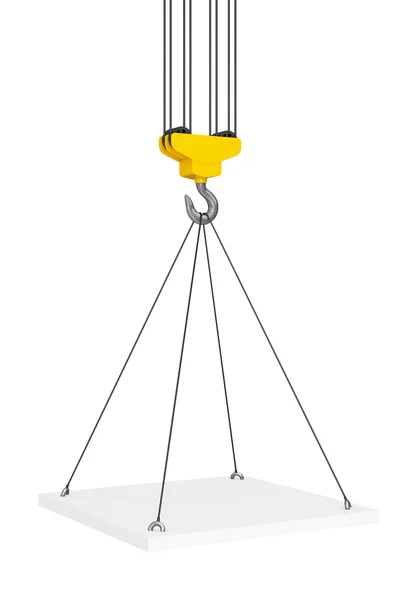 Crane krok lyfter plattformen. 3D-rendering — Stockfoto