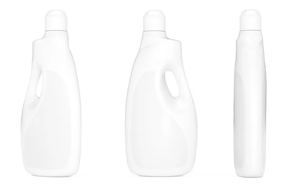 Bouteilles de récipient de détergent en plastique. Rendu 3d — Photo