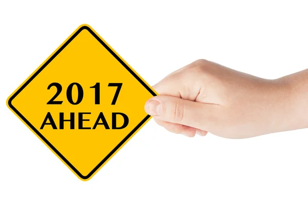 2017 år Ahead tecken — Stockfoto