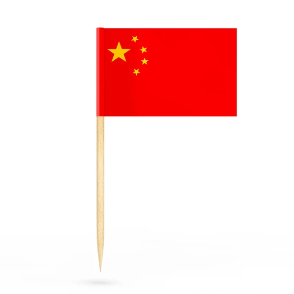 Mini papier Chiny Pointer flagi. renderowania 3D — Zdjęcie stockowe