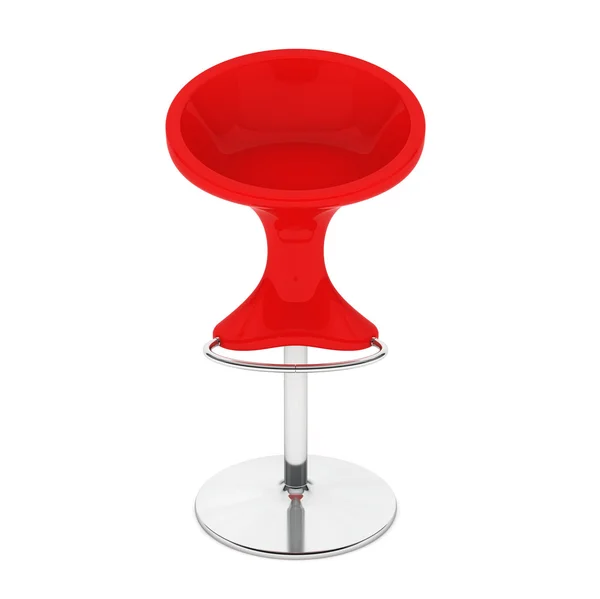 Chaise de bar rouge moderne. Rendu 3d — Photo