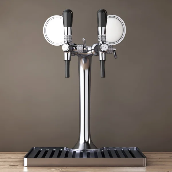 Bar Beer Tap closeup. 3d Rendering — Stock Photo, Image