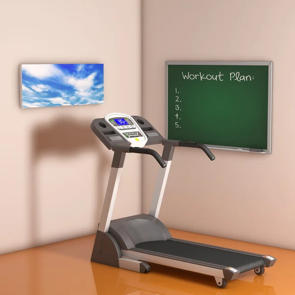 Treadmill Machine. 3d Rendering — Stock Photo, Image