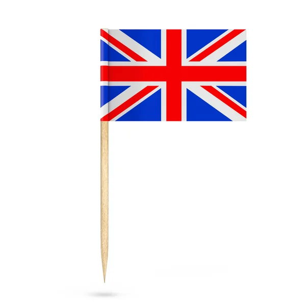 Mini Paper United Kingdom Pointer Flag. 3d Rendering — Stock Photo, Image