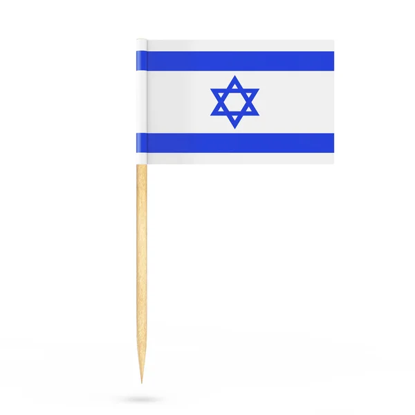 Bandera de puntero de papel mini Israel. Renderizado 3d — Foto de Stock