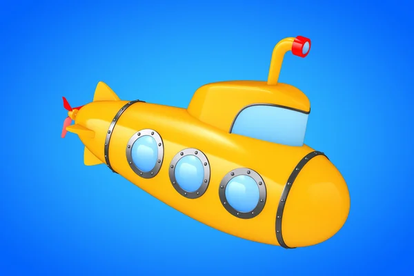 Desenhos animados de brinquedo estilo submarino. Renderização 3d — Fotografia de Stock